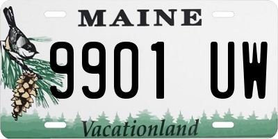 ME license plate 9901UW