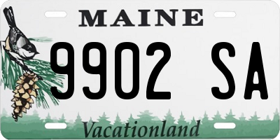 ME license plate 9902SA