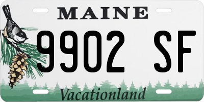 ME license plate 9902SF