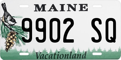 ME license plate 9902SQ