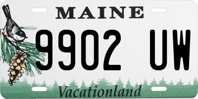 ME license plate 9902UW