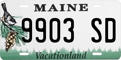 ME license plate 9903SD