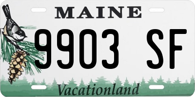 ME license plate 9903SF