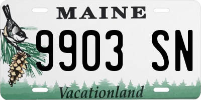 ME license plate 9903SN