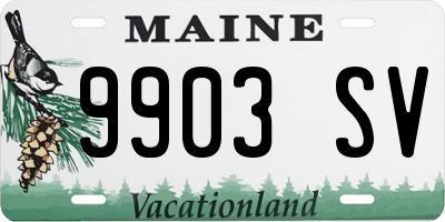 ME license plate 9903SV