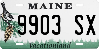 ME license plate 9903SX