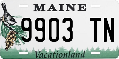 ME license plate 9903TN