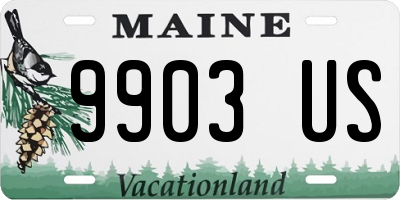 ME license plate 9903US