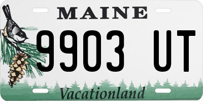 ME license plate 9903UT