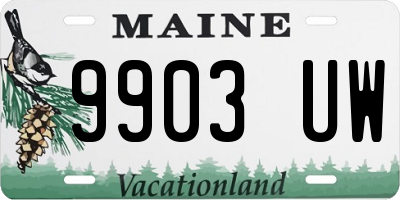 ME license plate 9903UW