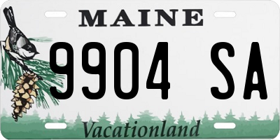 ME license plate 9904SA