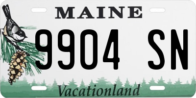 ME license plate 9904SN