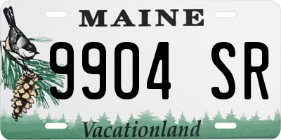 ME license plate 9904SR