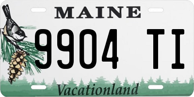 ME license plate 9904TI