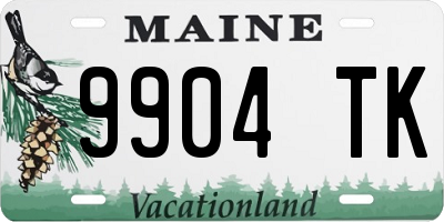 ME license plate 9904TK