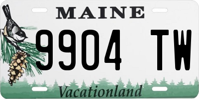 ME license plate 9904TW