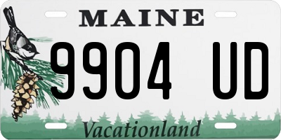ME license plate 9904UD