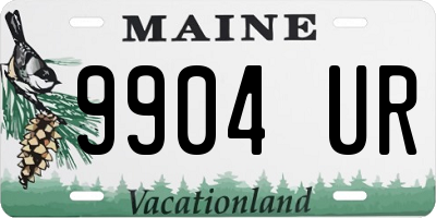 ME license plate 9904UR