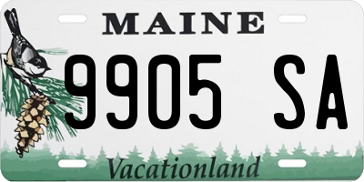 ME license plate 9905SA