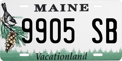 ME license plate 9905SB