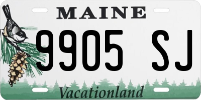 ME license plate 9905SJ
