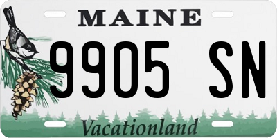 ME license plate 9905SN