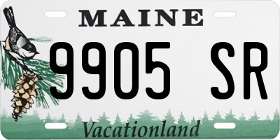 ME license plate 9905SR