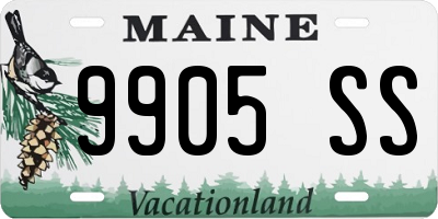 ME license plate 9905SS