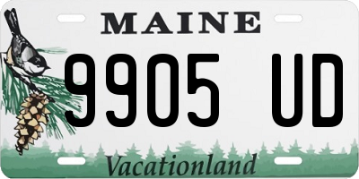 ME license plate 9905UD