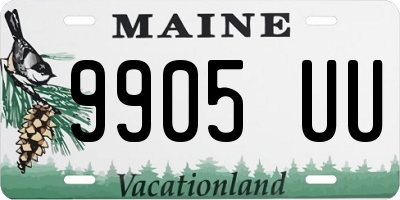 ME license plate 9905UU