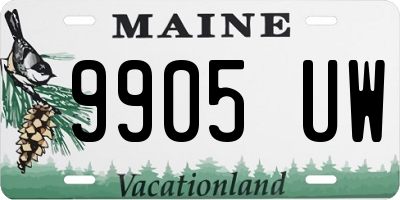 ME license plate 9905UW