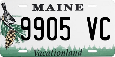 ME license plate 9905VC