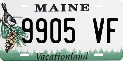 ME license plate 9905VF