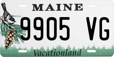 ME license plate 9905VG