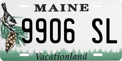 ME license plate 9906SL