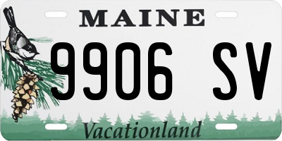 ME license plate 9906SV