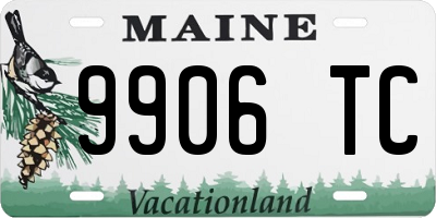 ME license plate 9906TC