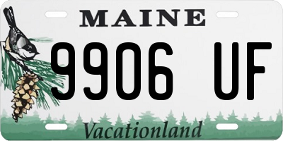 ME license plate 9906UF