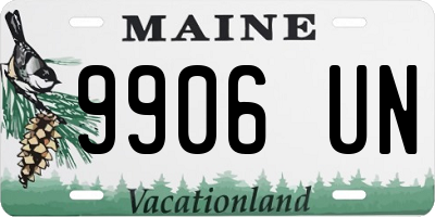 ME license plate 9906UN