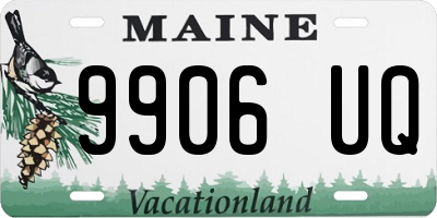 ME license plate 9906UQ