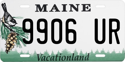 ME license plate 9906UR