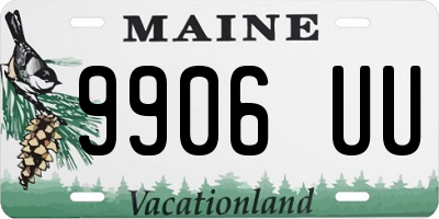 ME license plate 9906UU