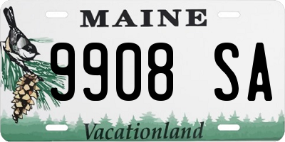 ME license plate 9908SA