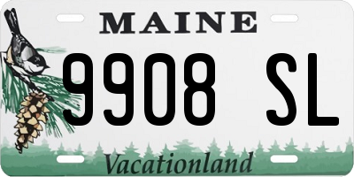 ME license plate 9908SL