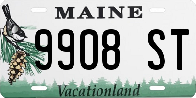 ME license plate 9908ST