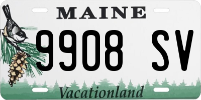 ME license plate 9908SV