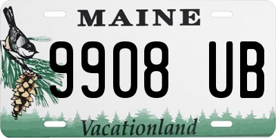 ME license plate 9908UB