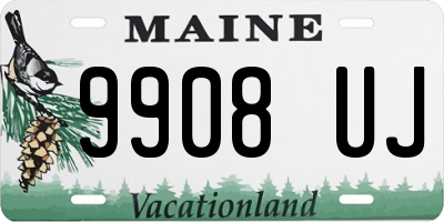 ME license plate 9908UJ