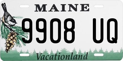 ME license plate 9908UQ