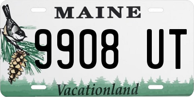 ME license plate 9908UT
